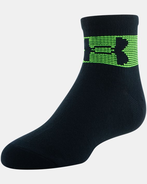 Boys' UA Essential Quarter 6-Pack Socks, Black, pdpMainDesktop image number 14